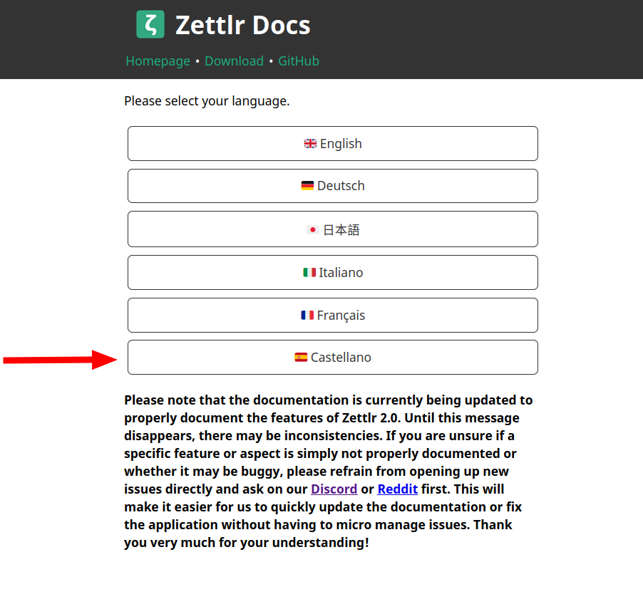 Zettlr Docs translated to Spanish
